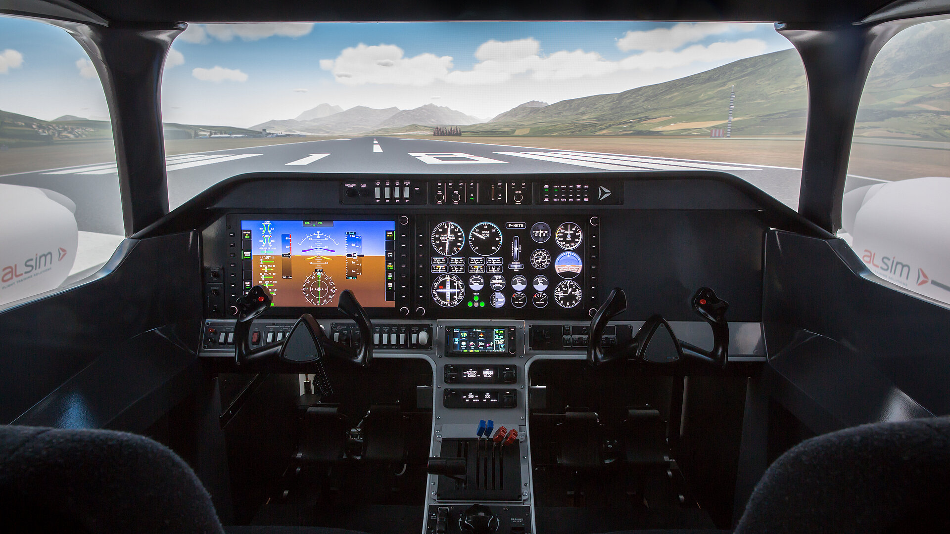 Cockpit des AL250 Flugsimulators