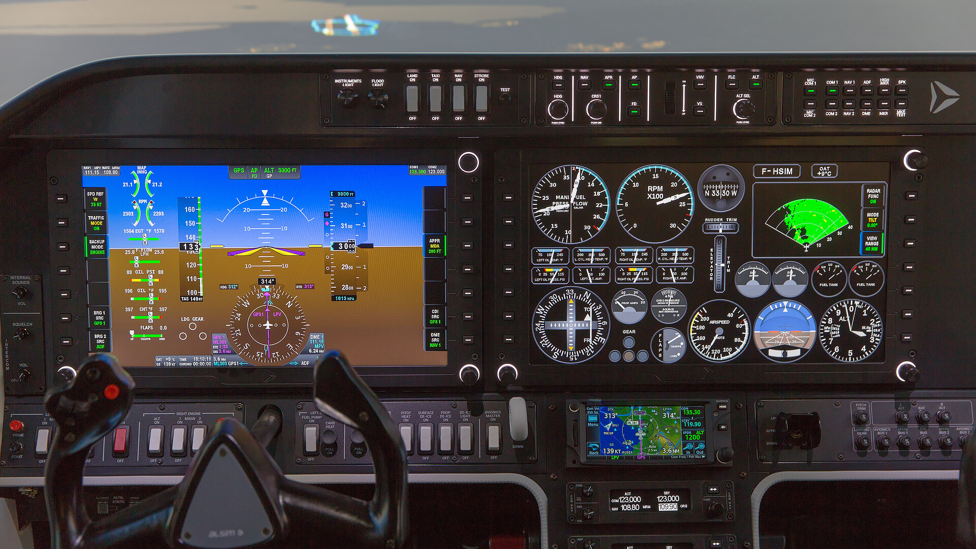 Flugsimulation im AL250