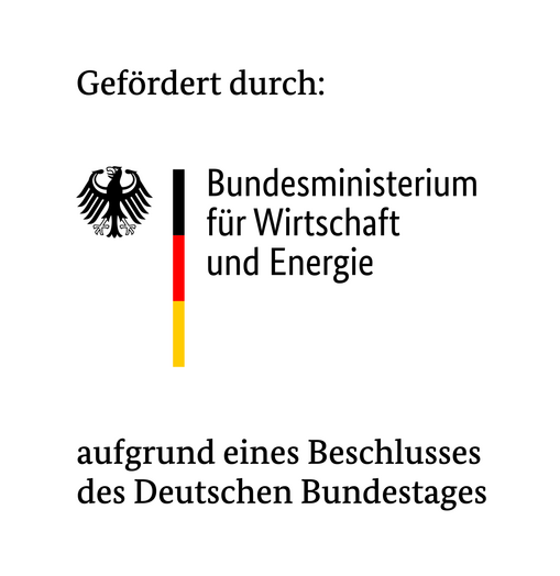 Gefördert durch das Bundesministerium für Wirtschaft und Energie aufgrund eines Beschlusses des Deutschen Bundestages