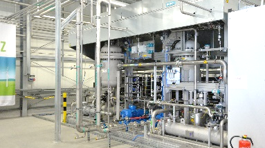 Power-to-Gas-Anlage Zugang zur Power-to-Gas-Anlage im Energiepark Mainz