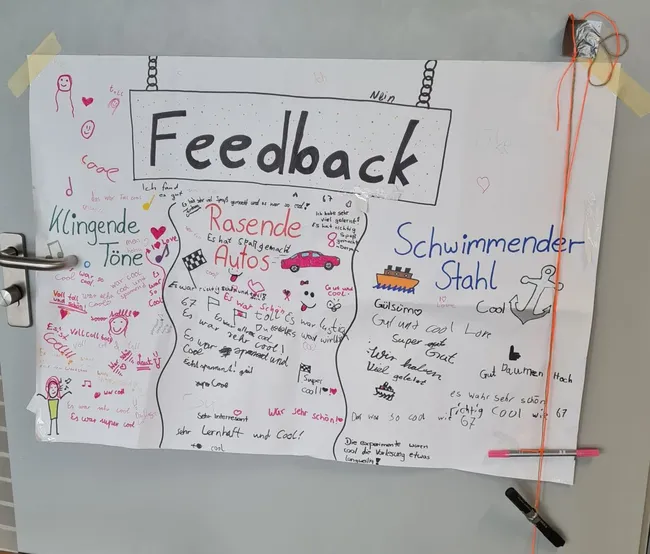 Feedbackplakat zur Kinderuni im WS 2025/26