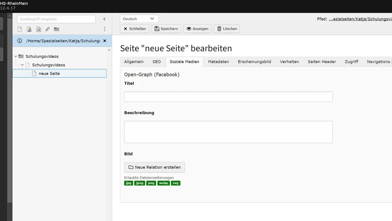 Screenshot Reiter Open Graph
