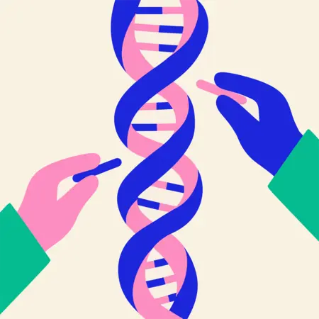 Vektor Grafik einer DNA spirale