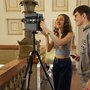 Studierende des Projektteams „Verborgenes Wiesbaden“ machen mit dem 3-D-Scanner Aufnahmen im Kurhaus Wiesbaden