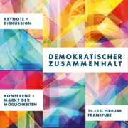 Bunter Flyer für den demokratischen Zusammenhalt
