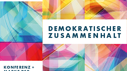 Bunter Flyer für den demokratischen Zusammenhalt