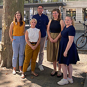 Gruppenbild in der Wiesbadener Innenstadt vom Team des Forschungsprojekts SUETS 