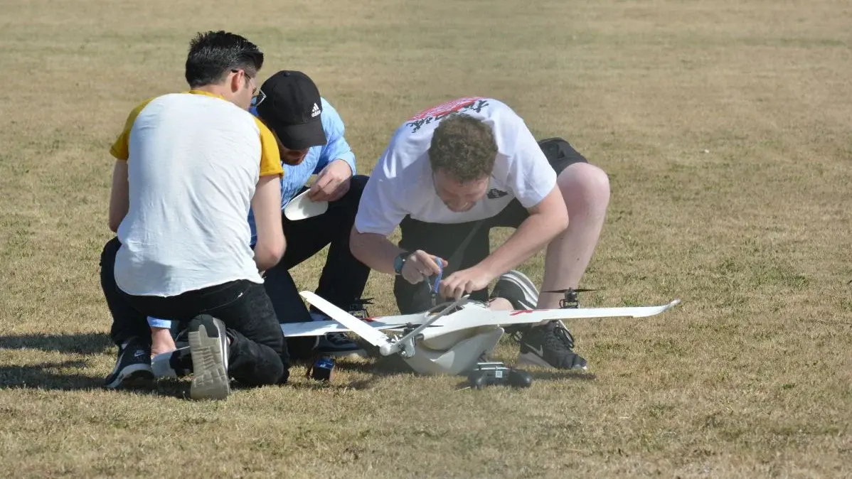 Letzter Check vor dem Flugversuch