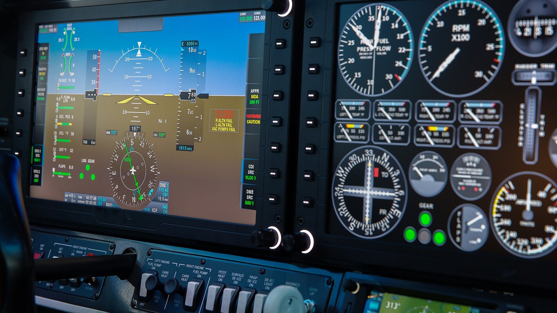 Detailansicht Cockpit AL250