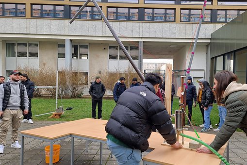 Die erstplatzierte Konstruktion im Einsatz  