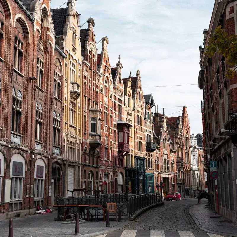 Eine Straße im Stadtzentrum Gents