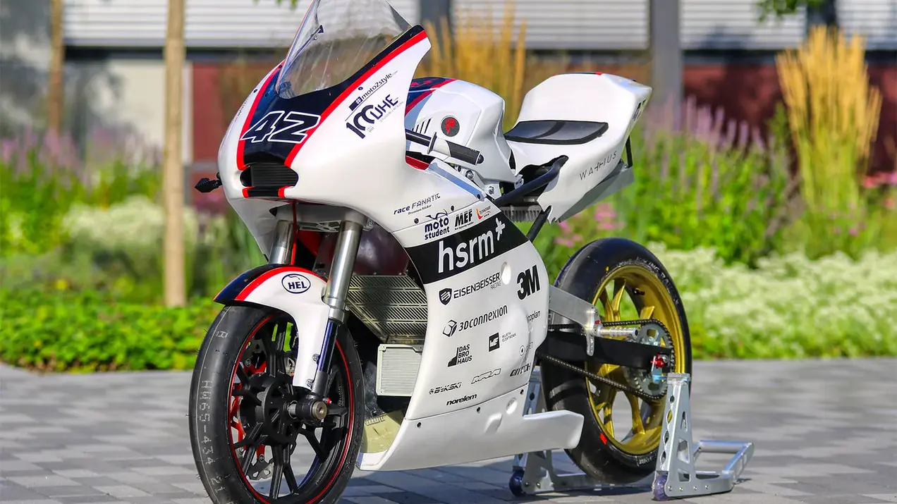 Motorrad des studentischen Rennteams RheinVolt Motorsport