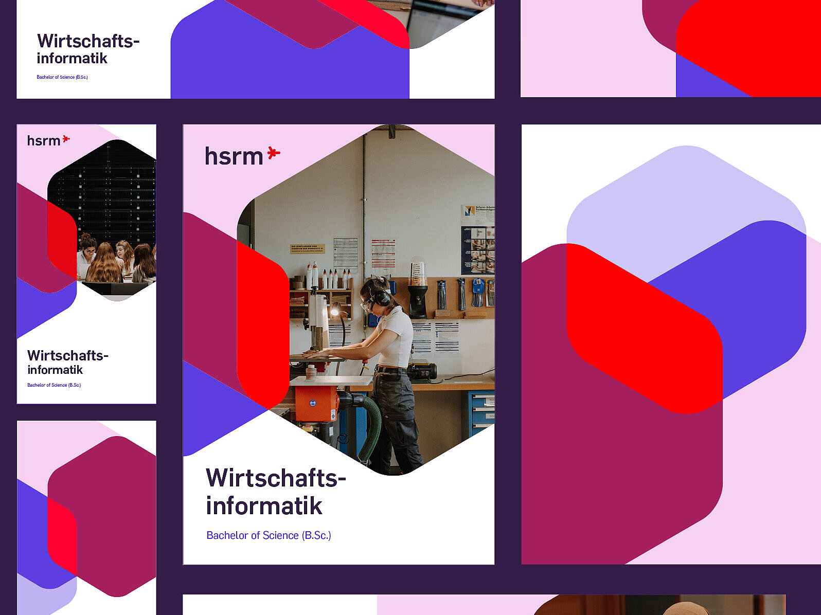 Collage aus Medien mit dem Gestaltungselement Wabe Collage aus Medien mit dem Gestaltungselement Wabe