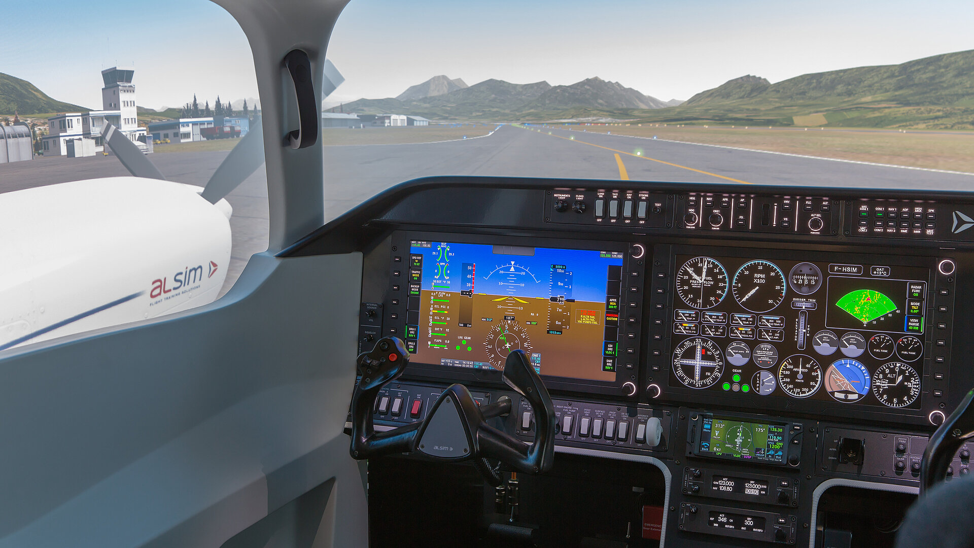 Simulation auf der Startbahn