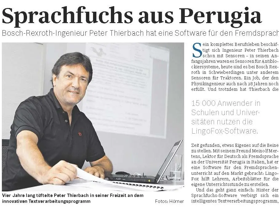 Artikel über Projekt von Peter Thierbach