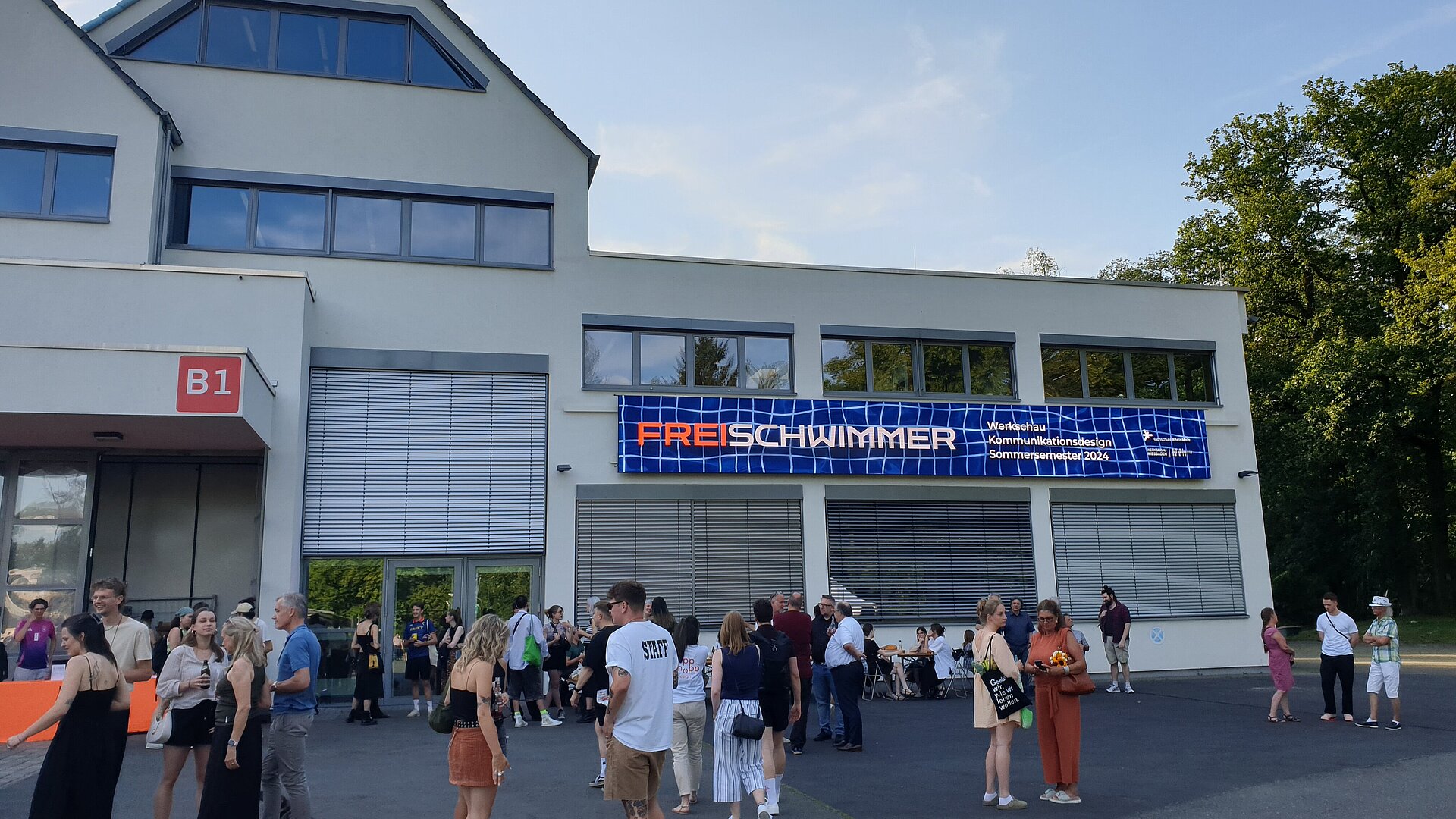 Das Gebäude B1 am Campus Unter den Eichen