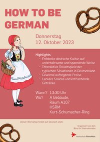  How to be German Workshop