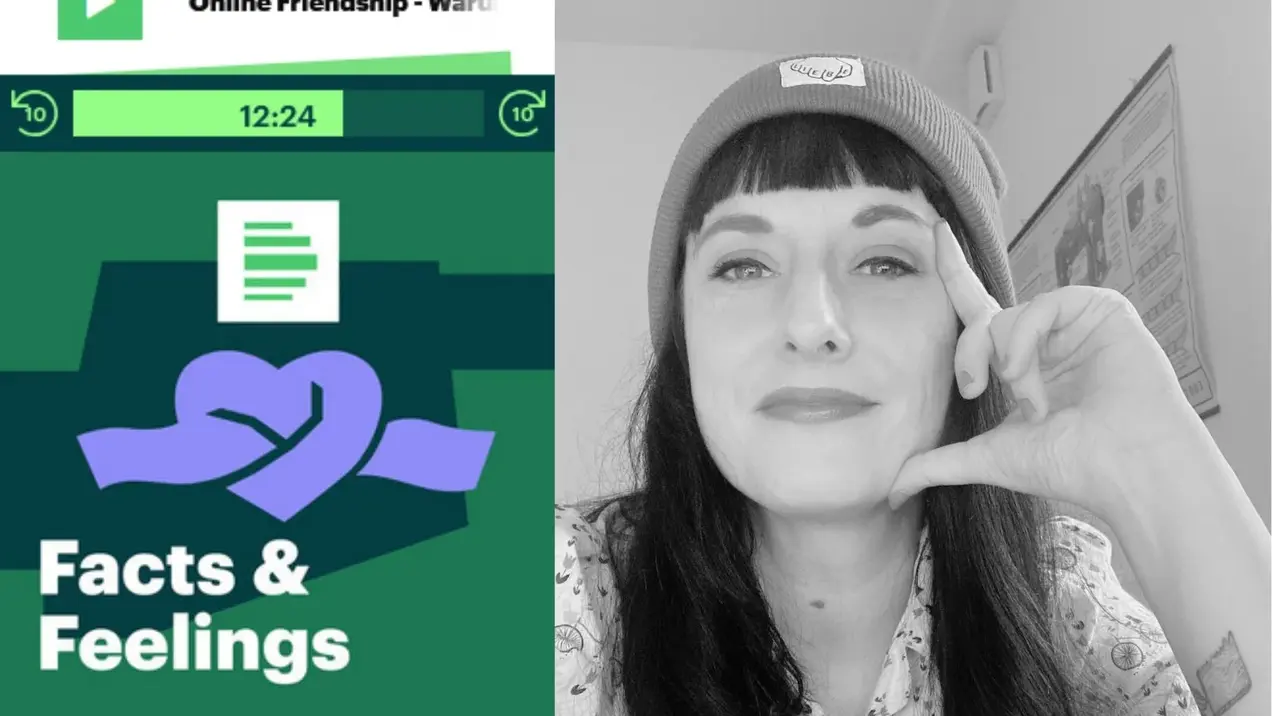 Thumbnail: Facts&Feelings auf der einen Seite, Bild von Prof. Dr. Julia Hahmann auf der anderen Seite