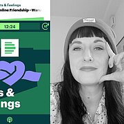 Thumbnail: Facts&Feelings auf der einen Seite, Bild von Prof. Dr. Julia Hahmann auf der anderen Seite