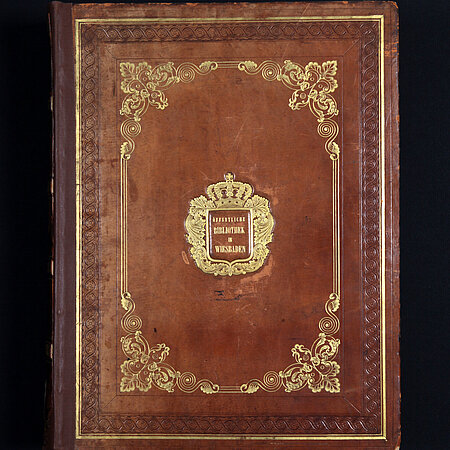 Schmuckeinband der Hochschul- und Landesbibliothek von ca. 1830