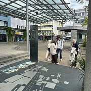 Eine Station der Stadtrallye: Der Grundriss der ursprünglichen Werkstatt von Adam Opel.