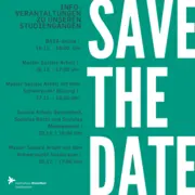 save the Date Plakat für die Infoveranstaltung zu den Studiengängen des Bereichs Sozialwesen 